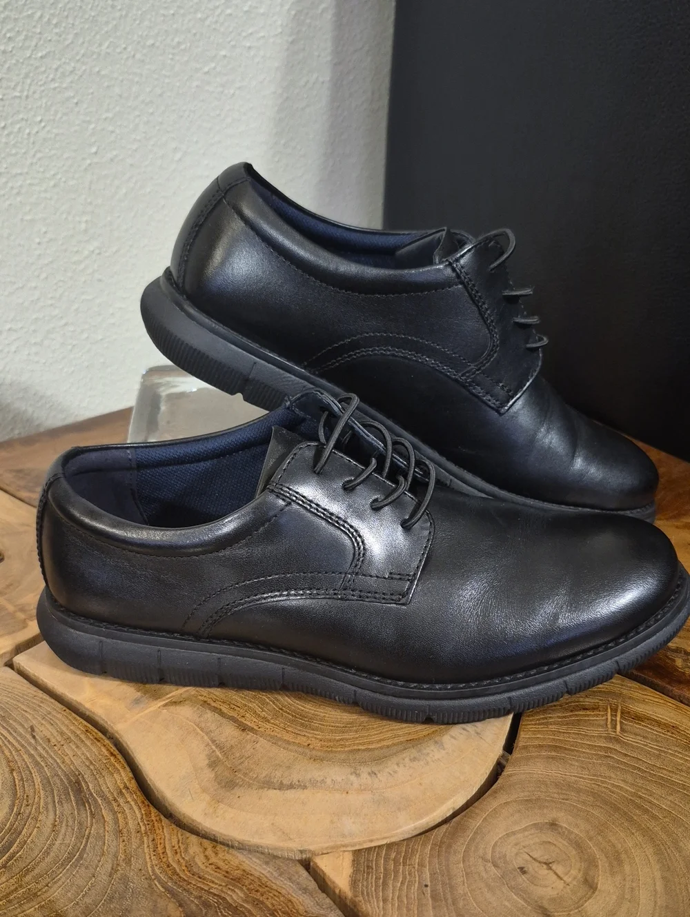 Boys Black Leather Dress Shoe